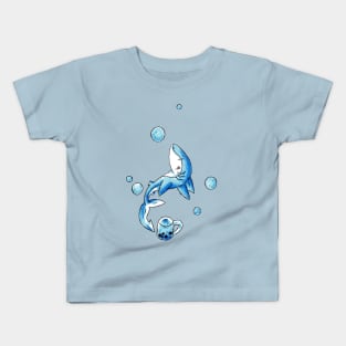 Blue Bubble Shark Kids T-Shirt